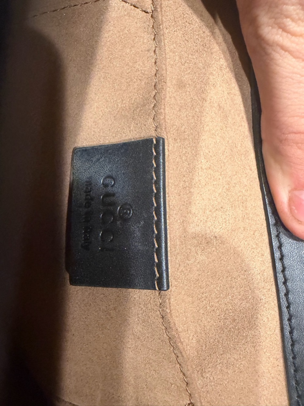 black and brown cucči cross bag with strap - Picture 4 of 4